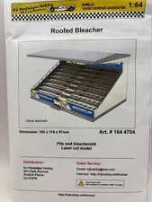 LASER CUT HO SLOT CAR BLEACHERS WITH ROOF BAUER AURORA MGI NJNOSTALGIA HOBBY