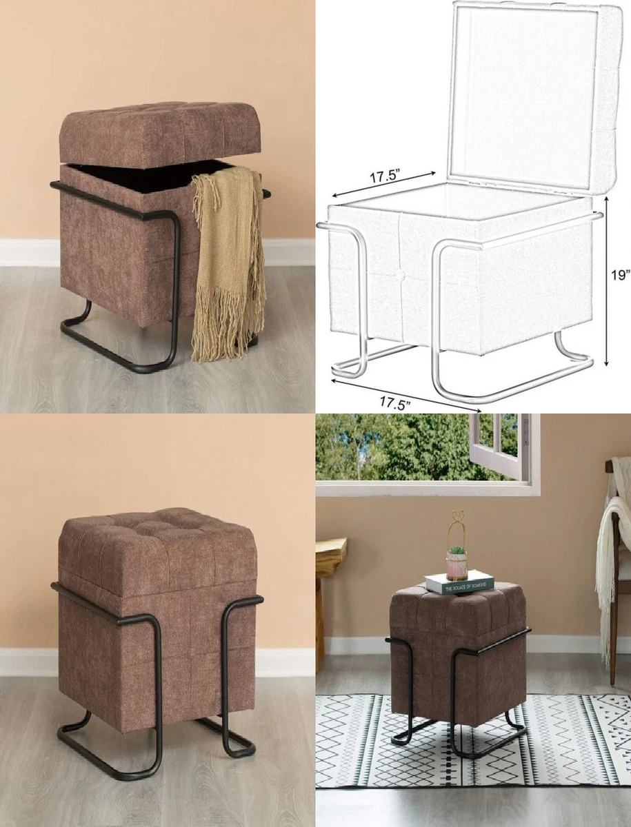 Metal 2024 frame ottoman