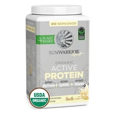 Sunwarrior Vegan Protein Powder Plant-Based USDA Organic BCAAs | Sugar Gluten...