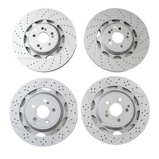 4pc Front Rear Brake Rotors For Mercedes-benz W222 S63 Amg S65 Amg A2224212612