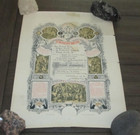 Lithograph Church Religious Paper Print Document Chicago, IL Elk Grove German — photo 1