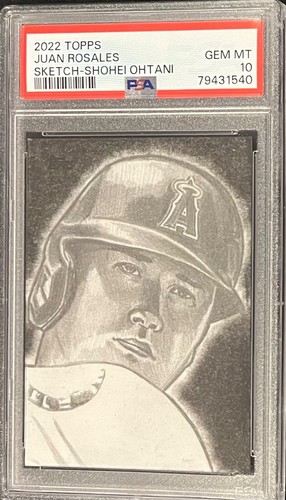 GEM MINT PSA 10 2022 TOPS SHOHEI OHTANI JUAN ROSALES SKETCH #1/1 PIECE OF ART