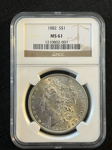 NGC 1882 Morgan Silver Dollar MS 61 1210802-007