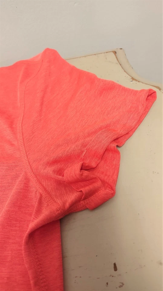 Camisa Athletic Works Naranja Ropa Activa S/S Top Puño Enrollado Para Mujer Talla L 12-14 Foto 4 de 4