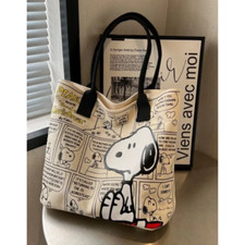 SNOOPY Large Capacity Canvas Tote Bag NEW