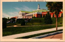Vintage Postcard Handley High School Street View Winchester Virginia