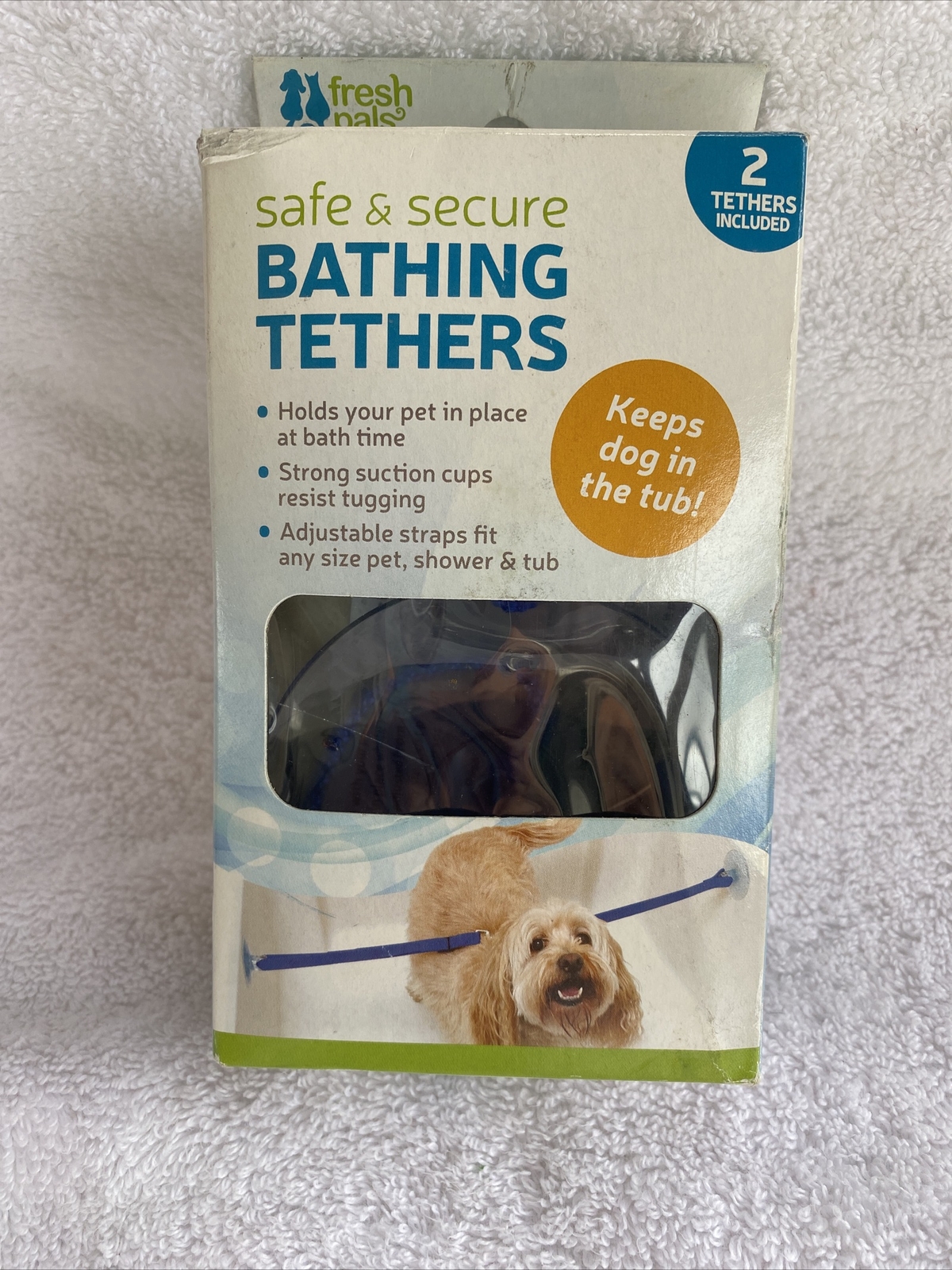 Rinse Ace Safe & Secure Bathing Tethers 2 Count KEEPS DOG IN TUB! Blue NEW eBay