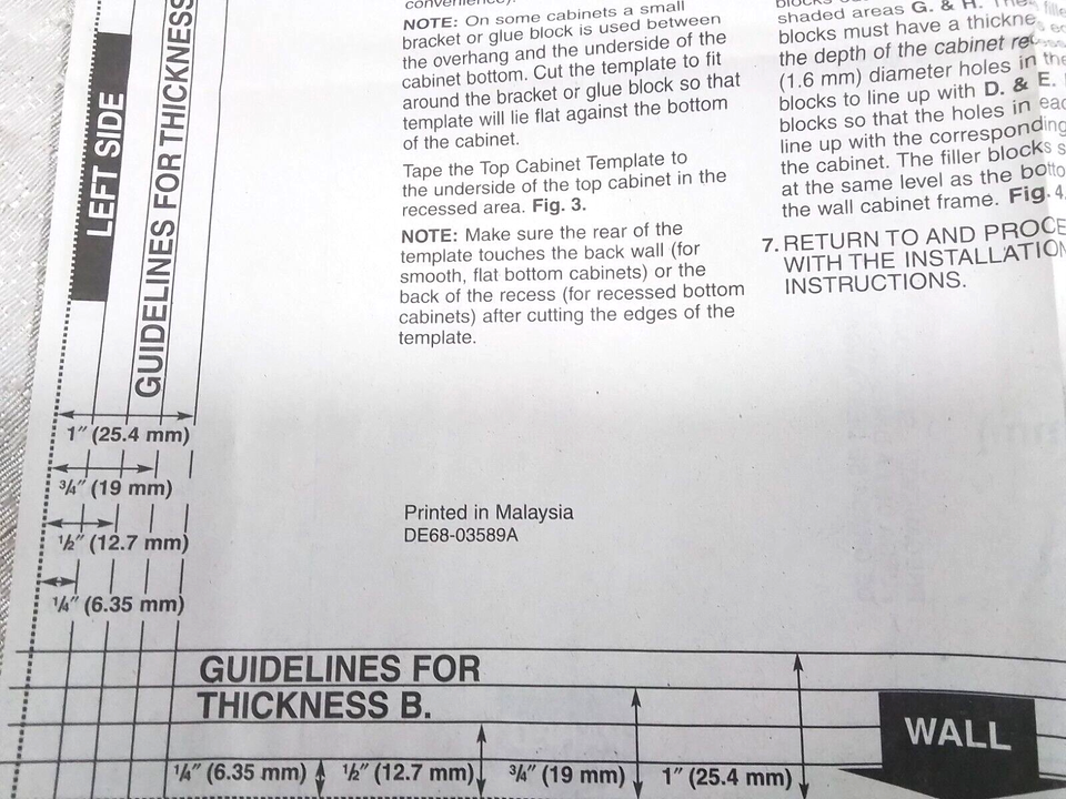 SAMSUNG MICROWAVE TOP TEMPLATE DE6803589A eBay