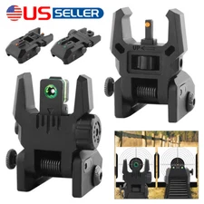 Tactical Folding Sights Front & Rear Back Up Flip Up Sight For 20mm Rail