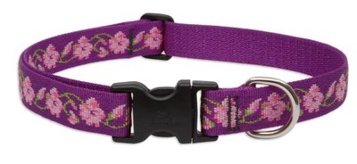 Lupine Lifetime Chew-Proof Dog Collar - 1/2" Woven Nylon, Rose Garden (Small Dogs) - View #3