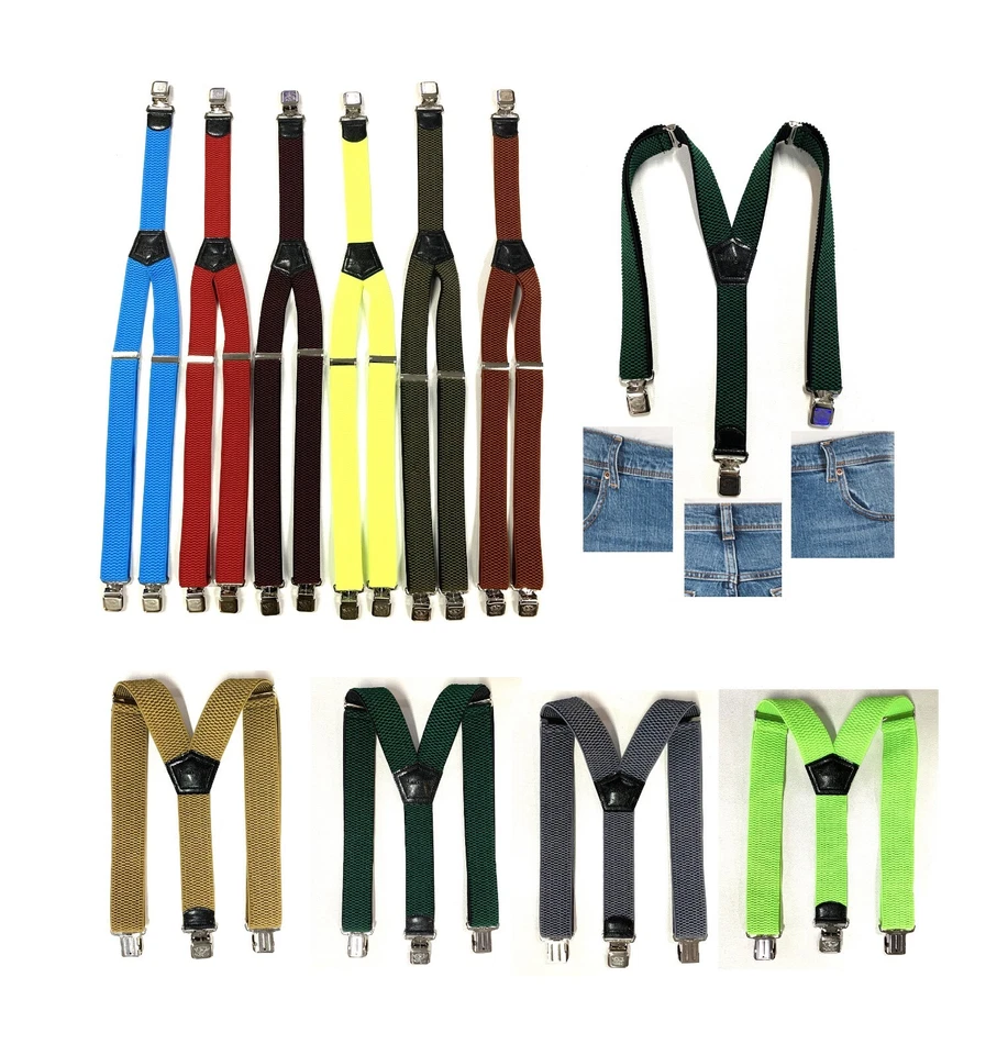 Hosenträger Herren Damen Hosenträger Y-Form EXTRA STARK 3 Clips breite 4cm - Bild 1 von 1