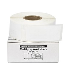 DYMO 30336 Direct Thermal Multipurpose Labels 1" x 2-1/8" - 50 Rolls of 500