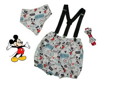 Baby boys Mickey Mouse smash cake,1st birthday outfit Handmade Cake smash boy
