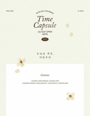 ASTRO 2021 PHOTOBOOK ‘TIME CAPSULE’ ASTRO 2021 PHOTOBOOK [ TIME CAPSULE ]. 1ea DVD(CD/ About 60mins)+