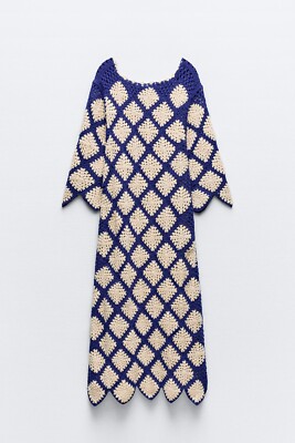 knee length dresses for ladies ZARA. Long crochet dress Ts – Hibuy market main image 0