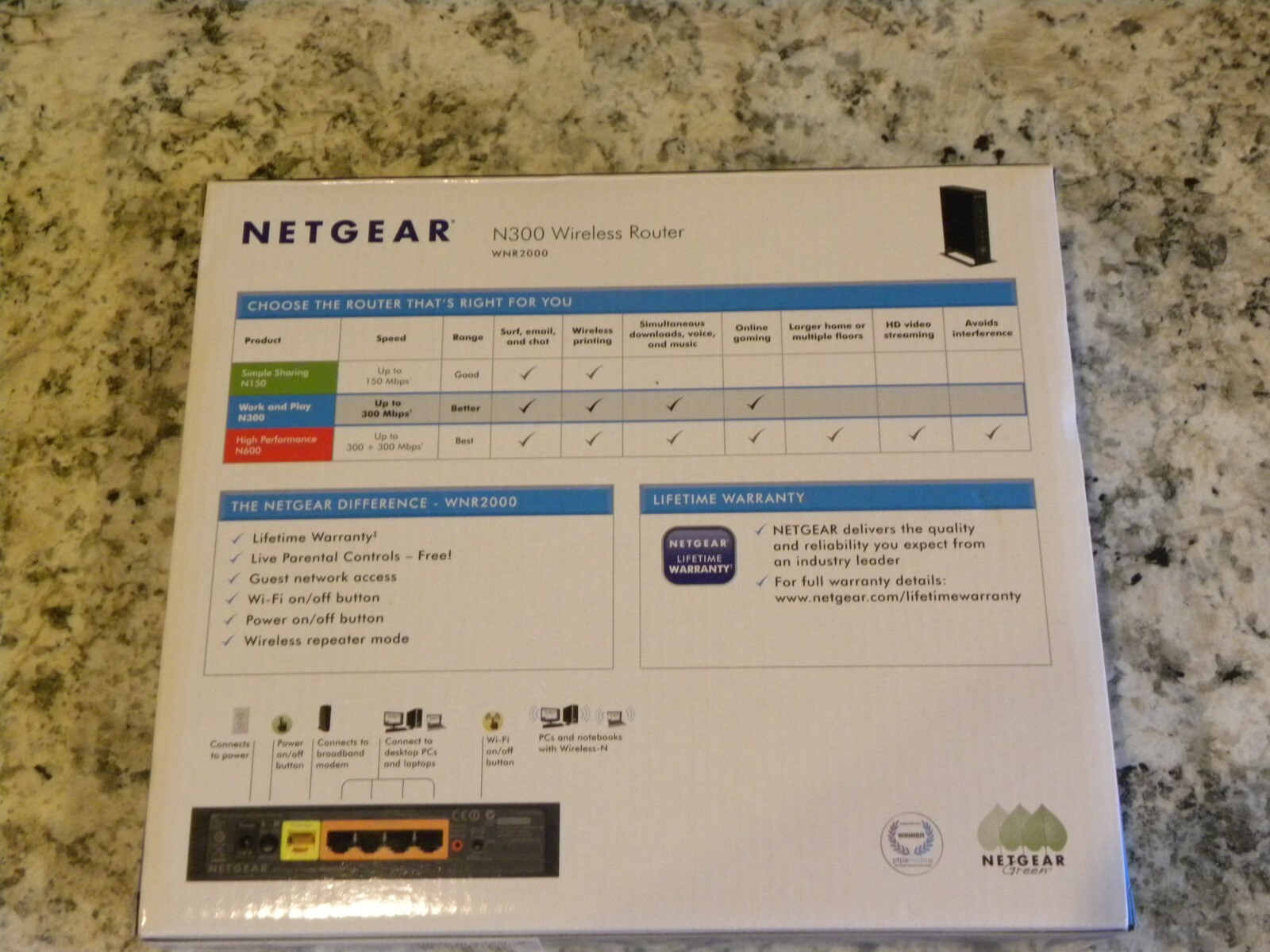 Netgear N300 300 Mbps 4-Port 10/100 Wireless N Router (WNR2000 ...