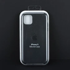 Original Apple Silicone Snap Case Cover Skin For iPhone 11 - Black MWVU2ZM/A