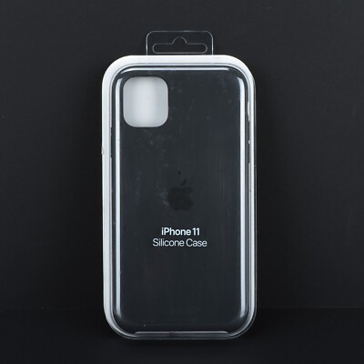 Original Apple Silicone Snap Case Cover Skin For iPhone 11 - Black MWVU2ZM/A