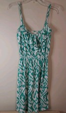 Ann Taylor LOFT Teal Ruffle Tank Dress Size XS NWT