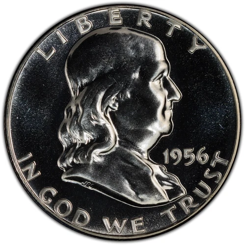 1956 50c Proof Franklin Silver Half Dollar US Coin