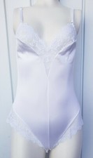 Vintage Lily of France Nylon Lace Teddy Lingerie Slip Size 34 Ivory Sissy Fem