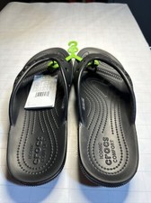 Crocs Baya II Flip Flops Unisex M9/W11 208192-001 Black NWT 
