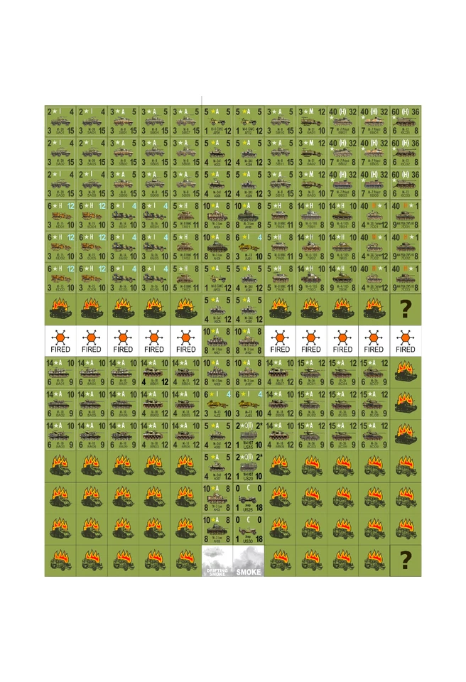 USA PanzerBlitz Panzer Leader Colored counters. - Image 4 of 4