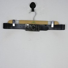 Richmond Black Casual Belt For Men Comfortable Green Leather