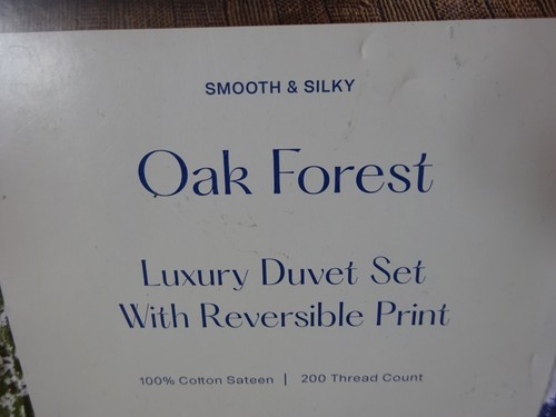 Christy Oak Forest DOUBLE Size Reversible Duvet Cover + 2 Pillowcases BNIP - Picture 8 of 9