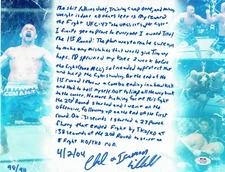 Chuck Iceman Liddell signed autograph 11x14 UFC 47 Story Photo PSA/DNA Certified