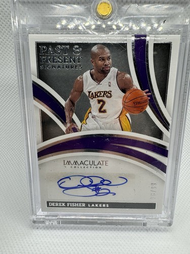 2021-22 Immaculate Derek Fisher Purpl Past & Present Auto Autograph 66/80 Lakers