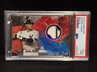 AARON JUDGE YANKEES 2019 TOPPS FIRE PLAYER WORN JERSEY RELIC PINSTRIPE  PSA 9