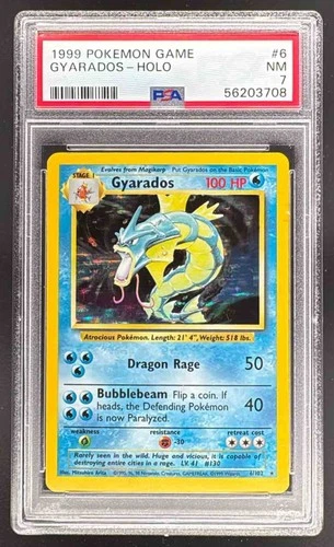 56203708 Gyarados 1999 Pokemon Set #6 Holo PSA 7