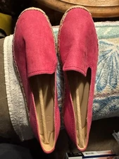 JustFab Canvas & Cork 7.5 Womenʼs Shoes New Without Box