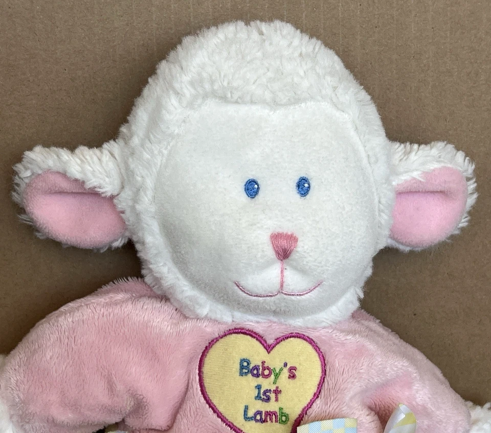 Vintage Kids Preferred Baby’s First Lamb Plush Lovey Taggies Fabric Tags 12” - Image 2 of 4