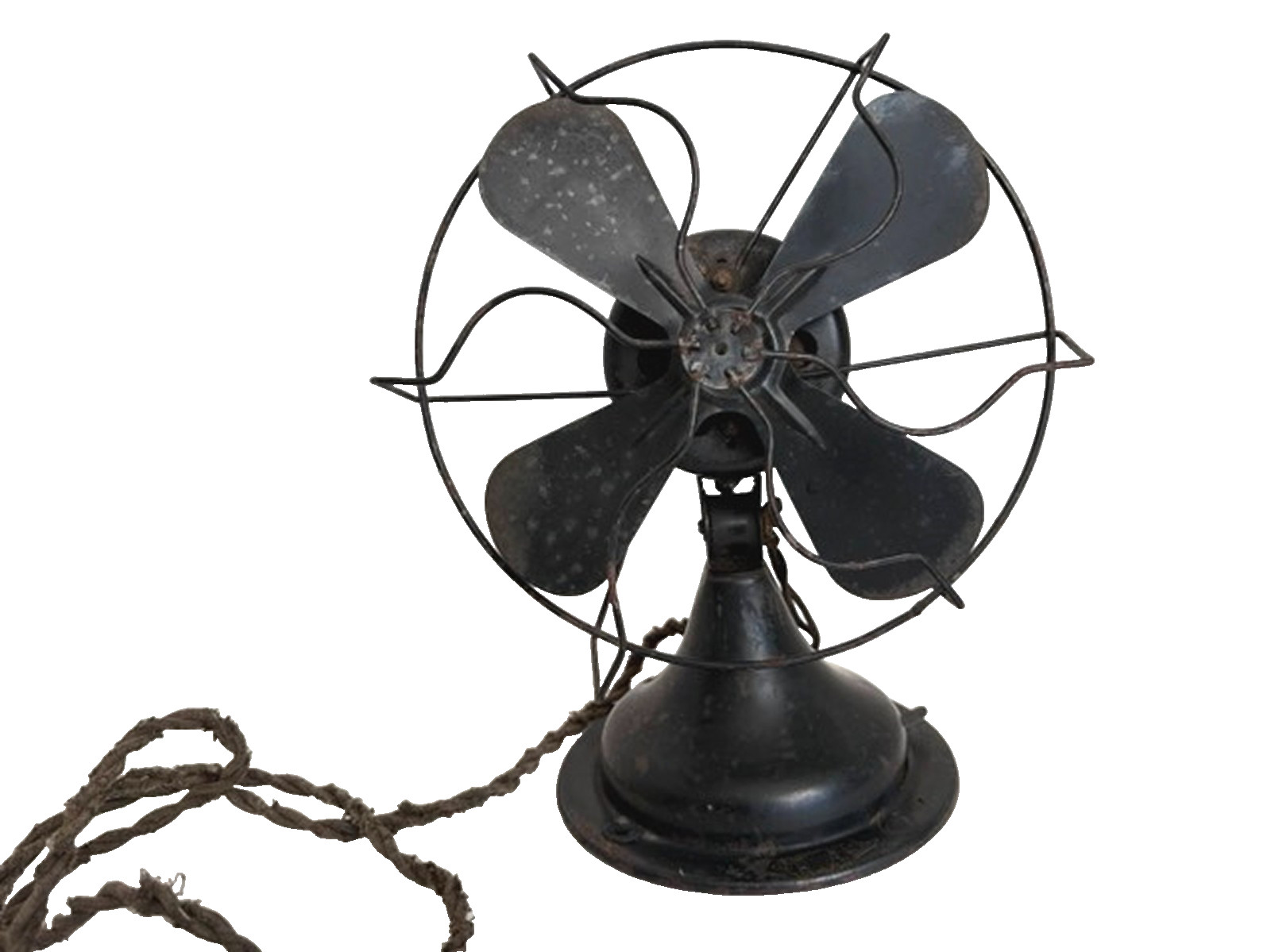 Vintage A.C. Gilbert Co. Fan Black 4-Blade Single Speed Working FAN