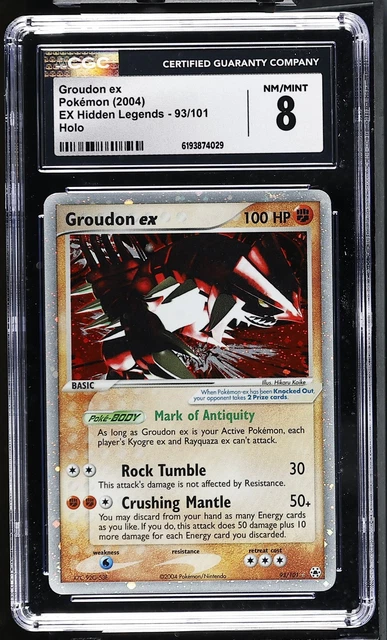 Groudon EX 93/101 Holo EX Hidden Legends Pokemon CGC 8 Nm/Mint POP 15
