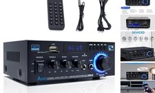 Stereo Home Audio Amplifier Receiver AK45, 600W Bluetooth 5.0 HiFi Stereo