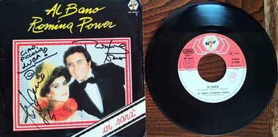CI SARA' 45 GIRI AUTOGRAFATO DA AL BANO & ROMINA POWER  7'' RARO DISCO ANNO 1984