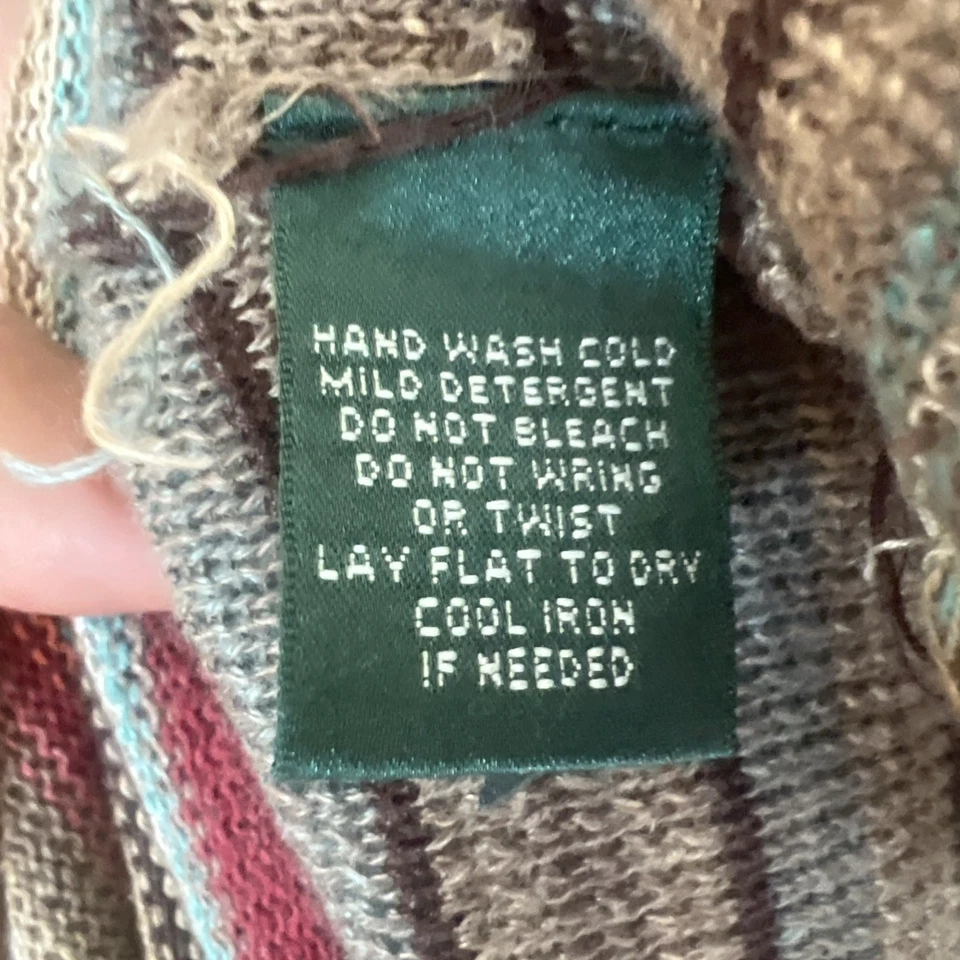 Camiseta sin mangas Lauren Ralph Lauren mezcla de lino seda para mujer PXS terrosa años 70 tejida retro boho Foto 4 de 4