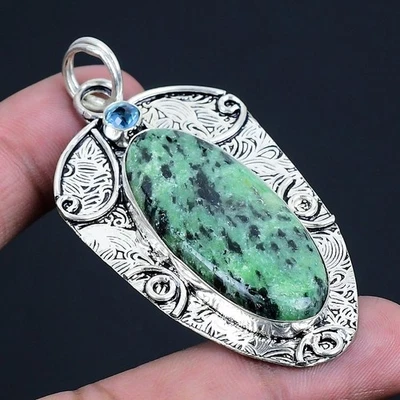 Rubí Zosite, Topacio Azul Piedras Preciosas 925 Plata Esterlina Joyería... - Imagen 1 de 4