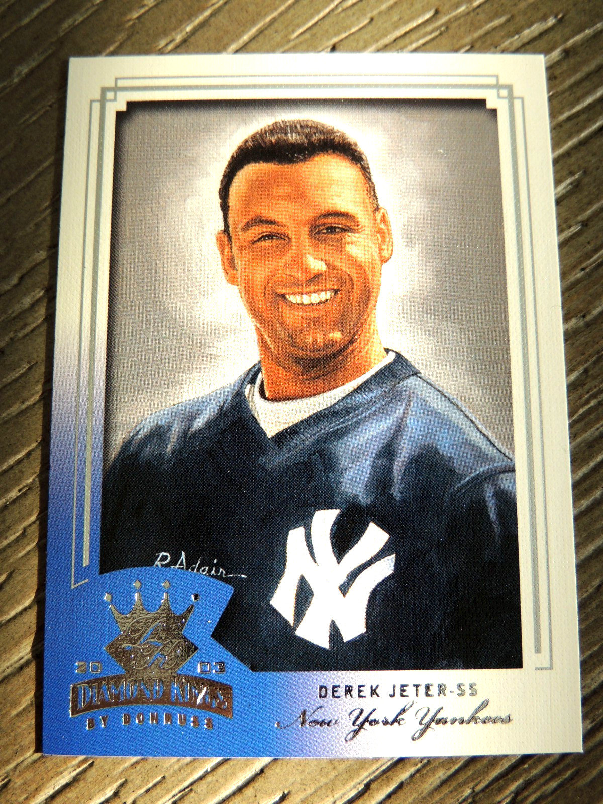 DEREK JETER 2003 DONRUSS DIAMOND KINGS CARD #39     N.Y. YANKEE HOF LEGEND