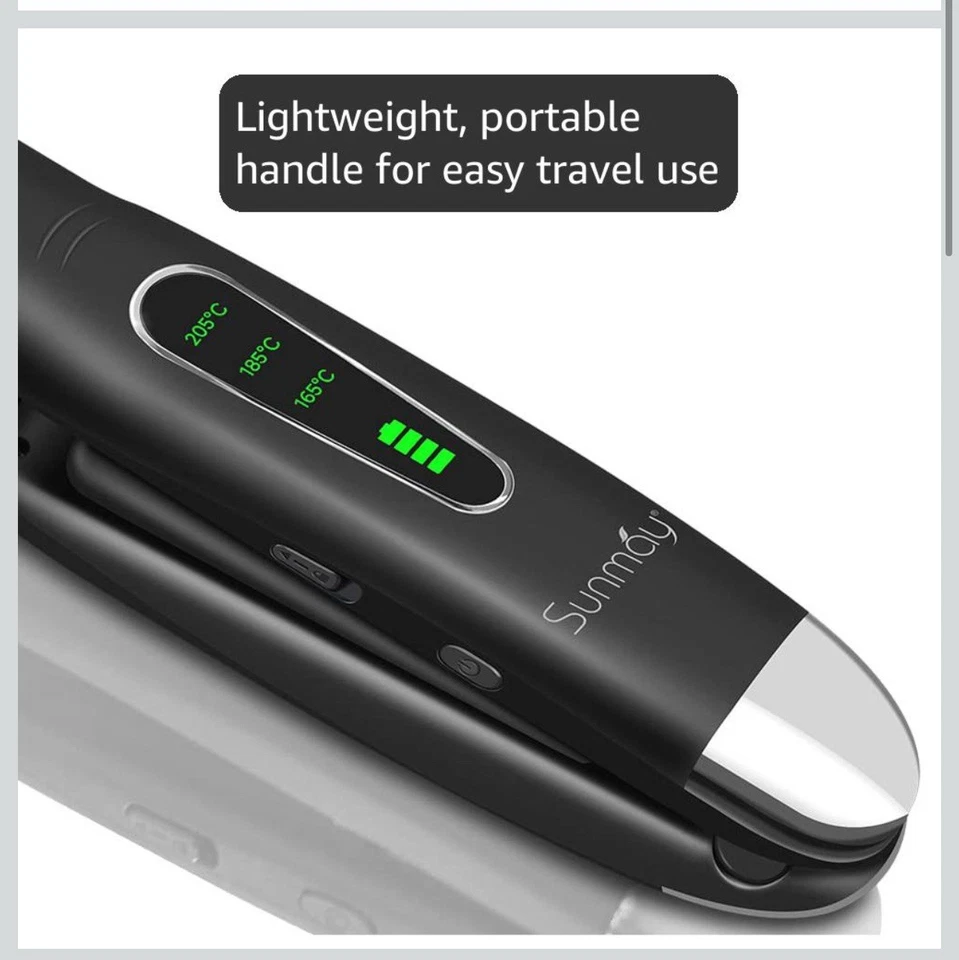 SUNMAY Voga Cordless Hair Straighteners And Curler Mini Flat Iron Curling Wand - Image 4 of 4