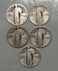 Standing Liberty Silver Quarter 5-Coin Lot FIVE 1925-1929 Circ.