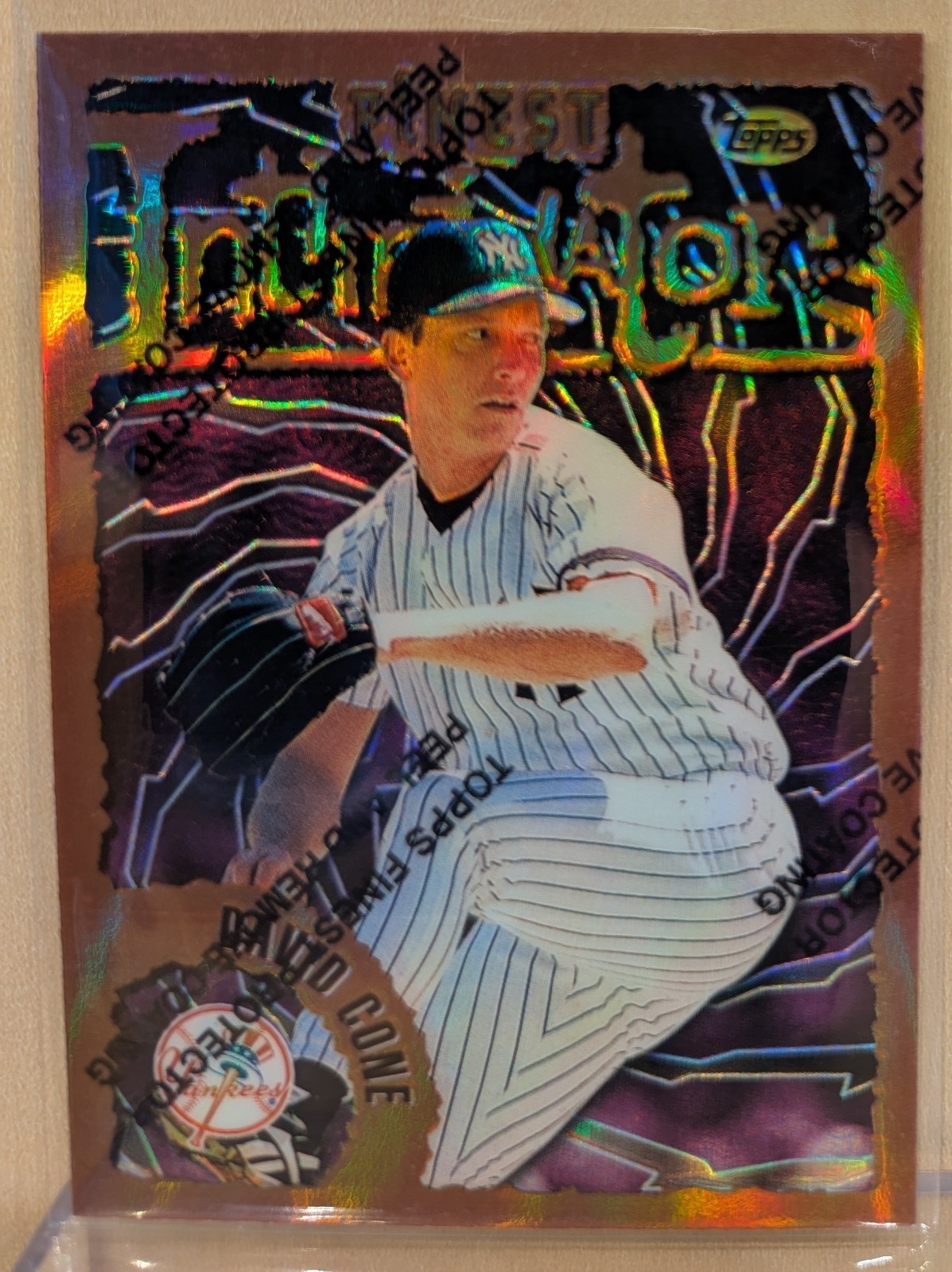 1996 Topps Finest BRONZE REFRACTOR #120 David Cone Yankees RARE PARALLEL