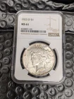 1923 D PEACE DOLLAR NGC MS 61 FULLY STRUCK WITH EXCELLENT LUSTER