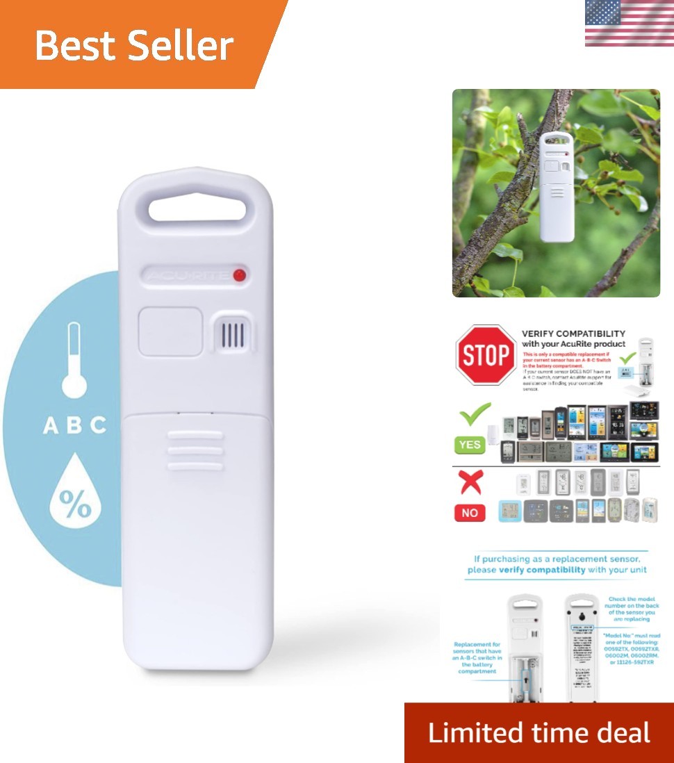 Acurite Wireless Temperature/Humidity Sensor - Easy Installation & Remote Access