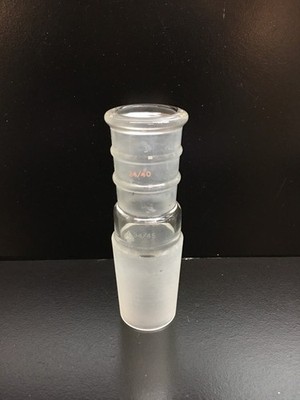 Ace Glass Cat No 50-971-596 Enlarging Adapter 34/45 Top To 24/40 Bottom