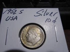 USA - 1952 S -  10 Cent Dime American Coin - 90% Silver