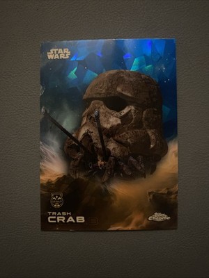 2025 Topps Chrome Star Wars Sapphire TRASH - CRAB DEBUT #100